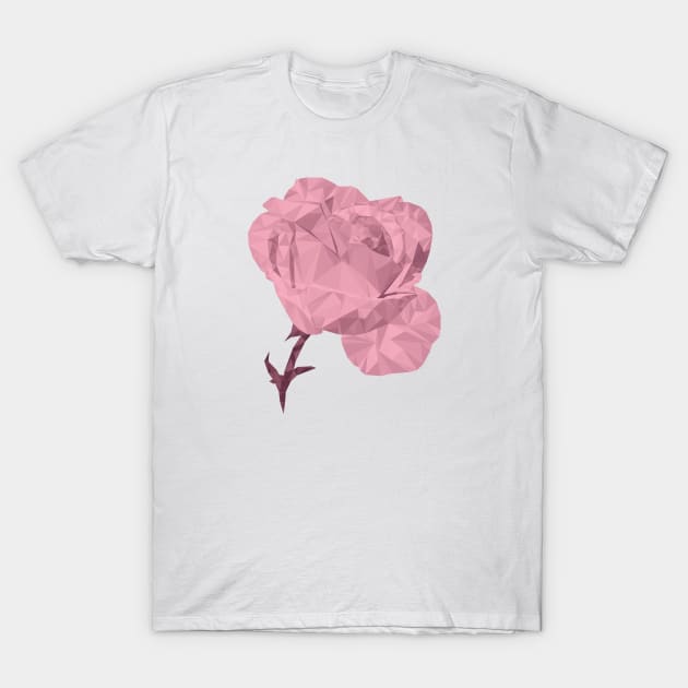 A Single Pale Rose T-Shirt by Hillier